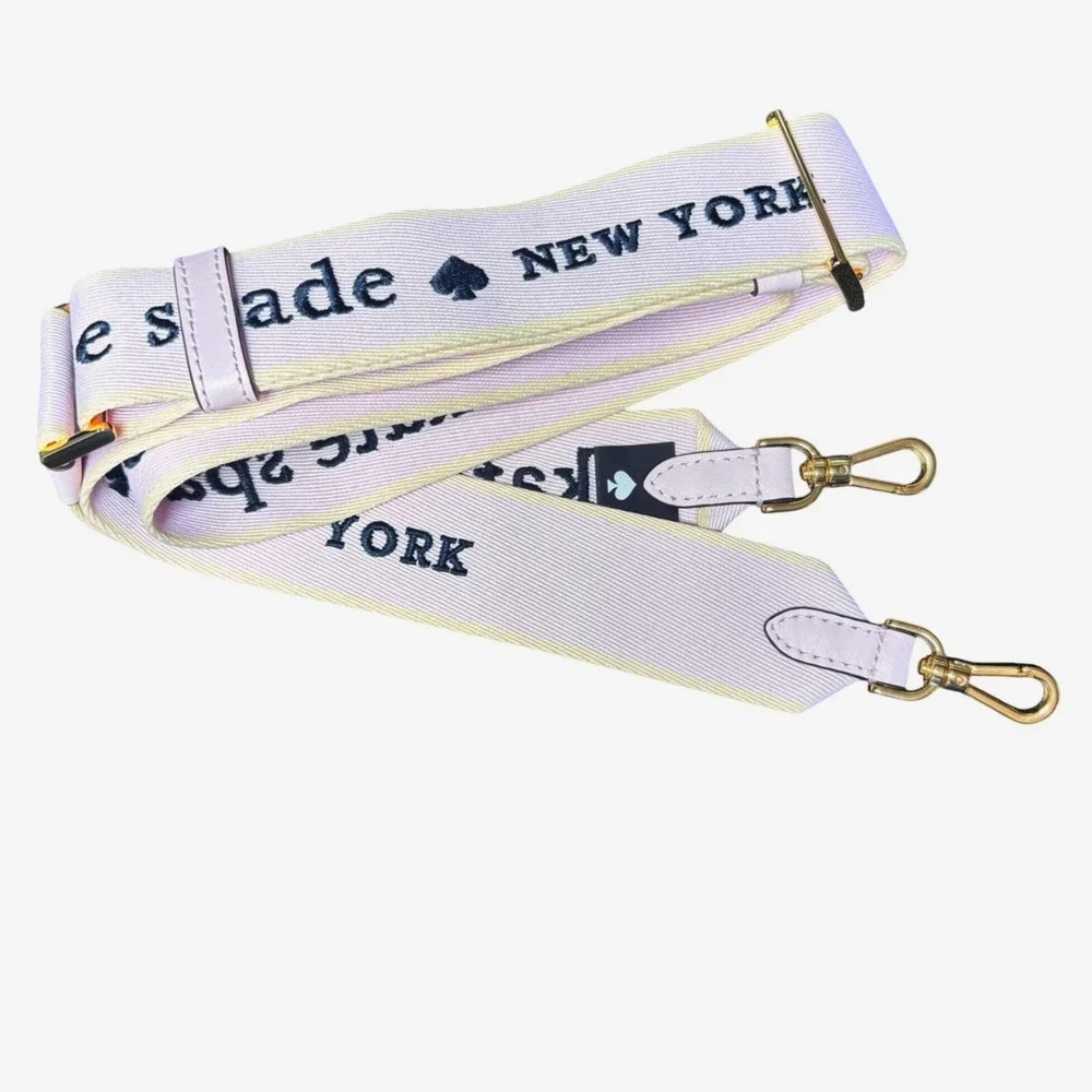 NWOT Kate Spade Bag Strap Guitar Strap Lavender Webbing Adjustable Crossbody OS